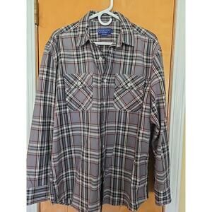 Pendleton Men’s M Button Down M Long Sleeve Shirt Plaid 100% Cotton